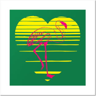 Flamingo lady love. Flamingo lover gift Posters and Art